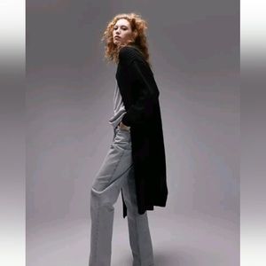 NWT top shop mixed stitch longline cardigan